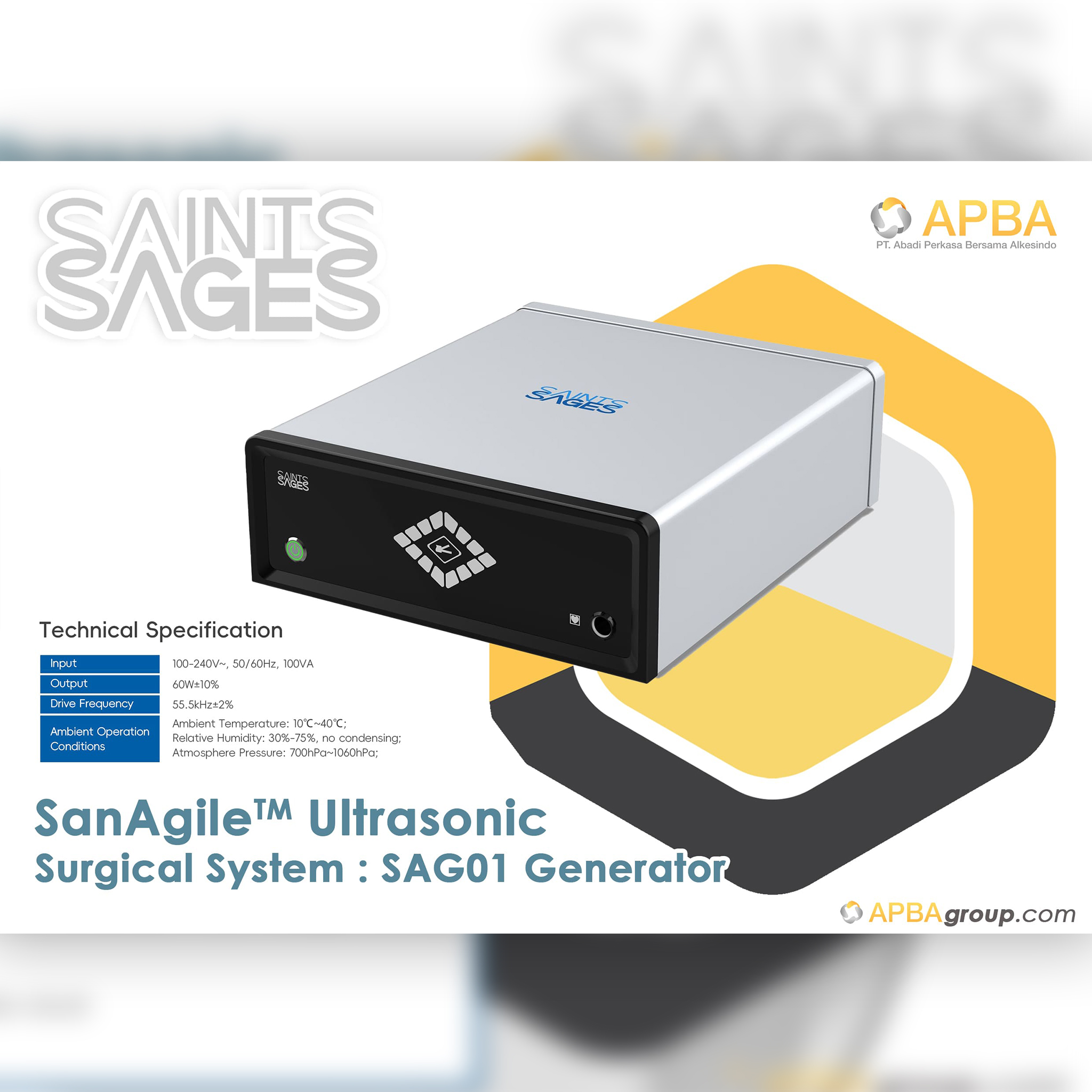 SanAgile Ultrasonic Surgical System: Generator (SAG01)
