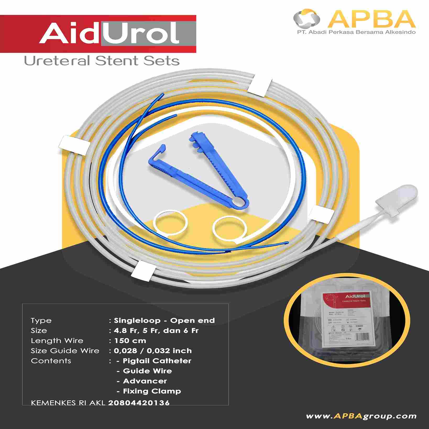 AIDUROL Ureteral Stent Sets (With Wire 5Fr)